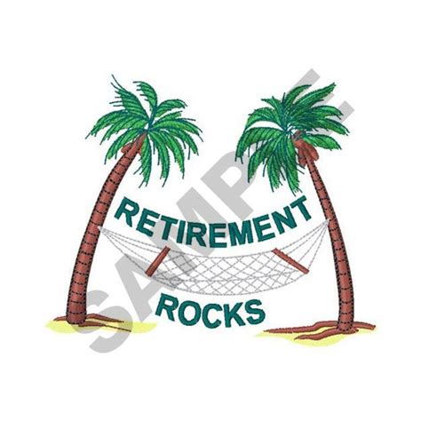 Retirement Rocks Embroidery Design Machine Embroidery Etsy