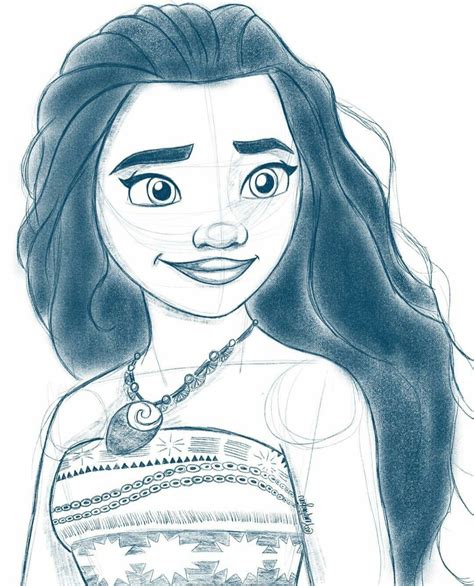 Begin by sketching moana's face, neck, and hair. Pin by Disney Lovers! on Moana | Disney princess drawings, Disney princess sketches, Princess ...