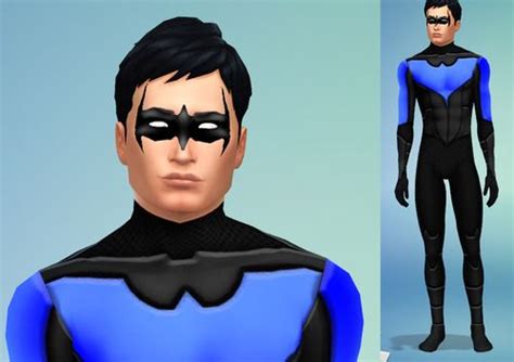 Image The Sims Sims 4 Teen Sims Cc Teen Titans Costumes Nightwing
