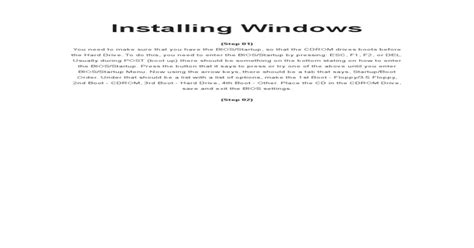 Installing Windows Pdf Document