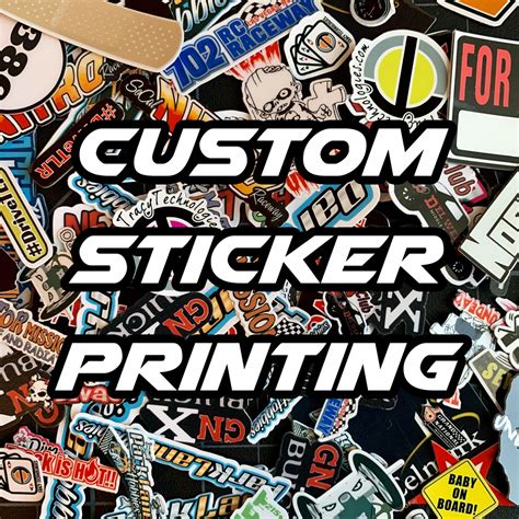 Full Color Sticker Printing Service Upload Your Design Rc Swag