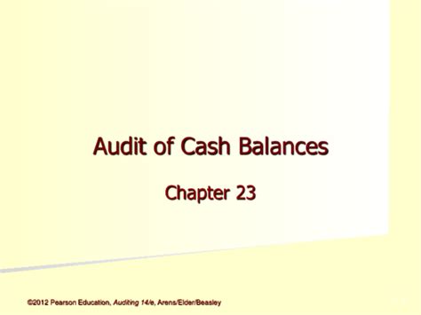 Awori has over 20 years of experience in investment banking, mergers and acquisitions, leveraged finance and corporate banking and has advised and executed over $20 billion of capital markets, m&a and financing transactions. (PPT) Arens14e ch23 ppt ge | Mutia Khaerunniza - Academia.edu