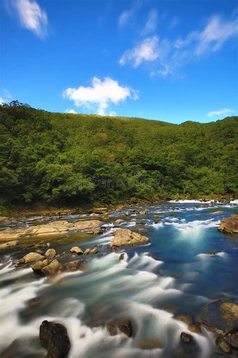 Beautiful Flowing River Landscape Stock Image Image Of Blue Outdoor