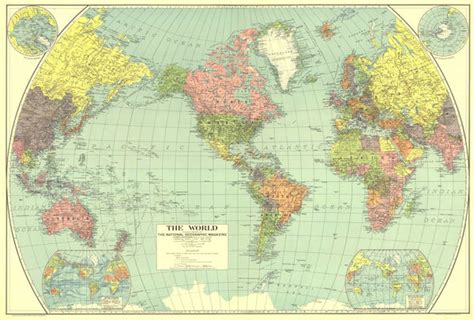World Wall Map 1970 By National Geographic Shop Mapworld