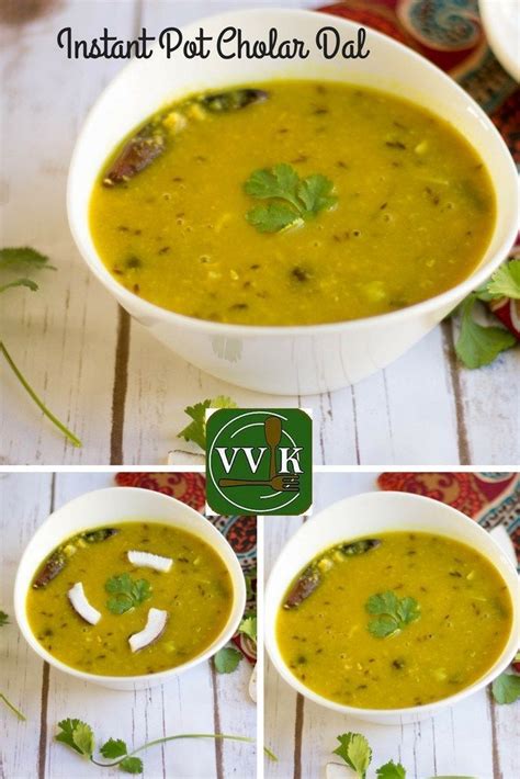 a simple mild bengali style cholar dal or bengal gram dal prepared in instant pot recipes