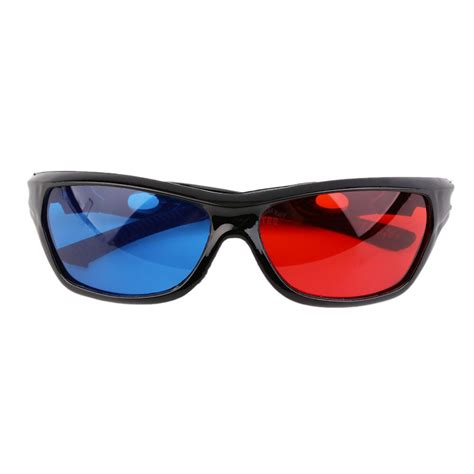 2016 Black Frame Universal 3d Plastic Glasses Oculos Red Blue Cyan 3d Glass Anaglyph 3d Movie