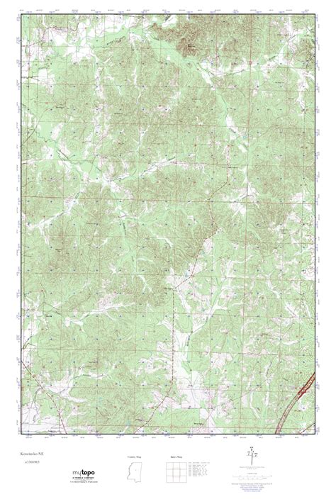 Mytopo Kosciusko Ne Mississippi Usgs Quad Topo Map