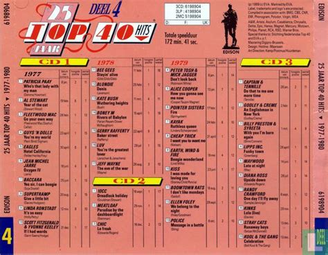 25 Jaar Top 40 Hits Deel 4 1977 1980 Cd 6198904 1989 Diverse