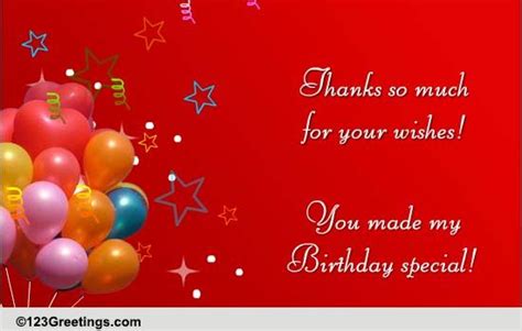 You Made My Birthday Special Free Birthday Thank You Ecards 123
