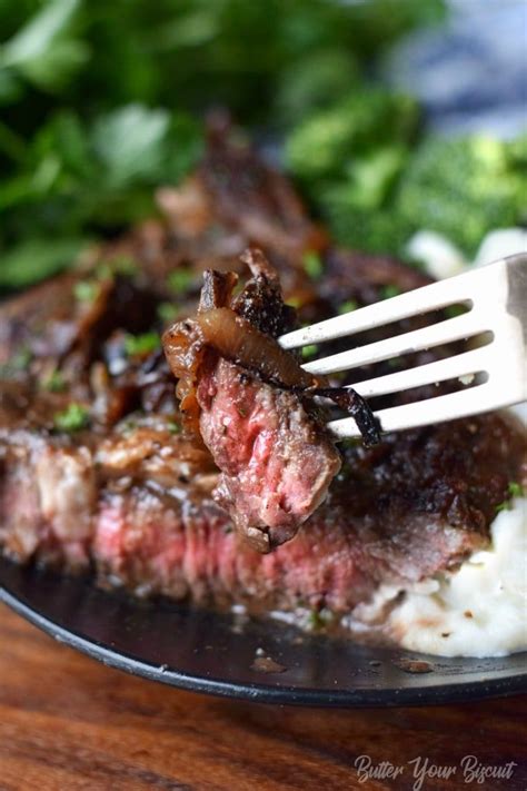 Once i was ready to turn it over, i took the tongs and held the steak on its side to seared the edges of the steak. Pan Seared Garlic Rib Eye Steak | Recipe in 2020 | Ribeye ...