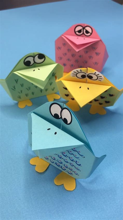Easy Origami Bird For Kids Paper Diy