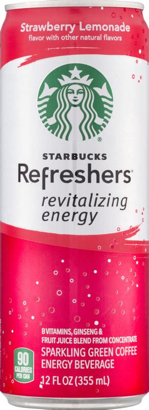 Starbucks Refreshers Sparkling Green Coffee Energy Beverage Strawberry