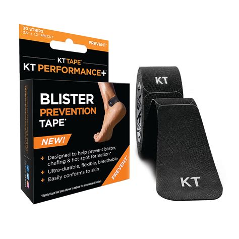 Kt Tape Blister Prevention Tape Roll Black 30 Strips