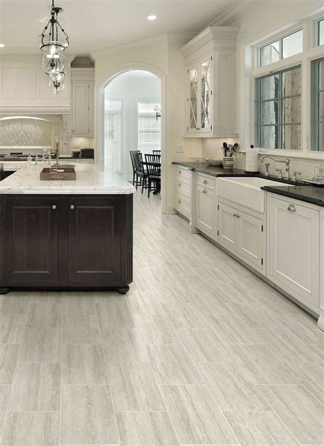 Hardwood flooring can easily blend from the kitchen into a home's living space. 80+ Alluring Kitchen Floor Ideas You Must Have (2018) in ...