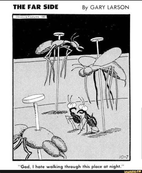 The Far Side By Gary Larson Gad I Hare Walking Through This Place At
