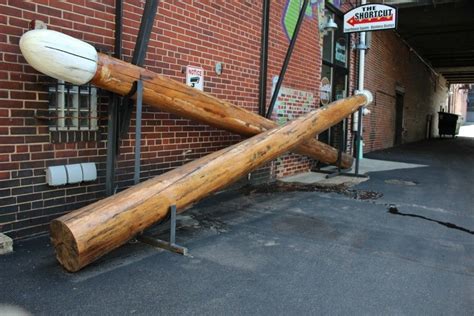See The Worlds Largest Drum Sticks In An Alley In This Small Ohio Town