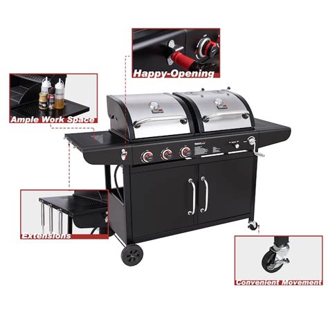 Royal Gourmet Black Gas And Charcoal Combo Grill Zh3002n At
