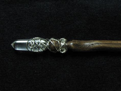 clear crystal oak magic wand brown shaft w12b merlin s realm