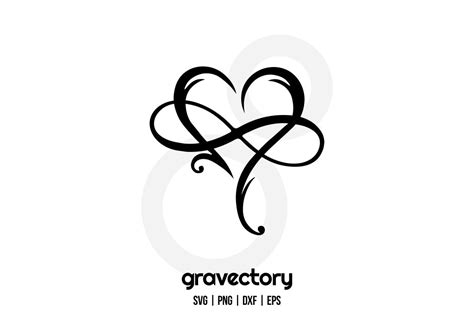 Double Heart And Infinity Sign Svg Free Gravectory