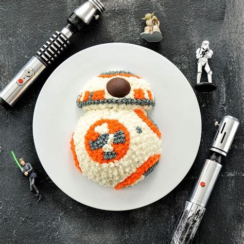 Bb8 Star Wars Birthday Cake So Easy To Make Decorated With Only
