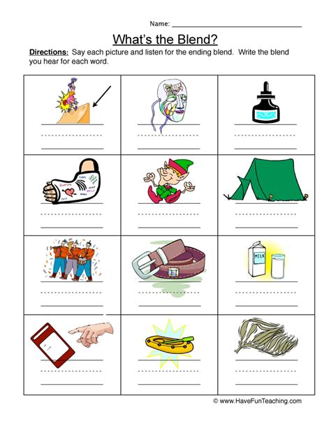 Ending Blends Pictures Worksheets Worksheetscity Hot Sex Picture
