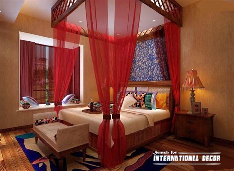 Consider repurposing it into this beautiful, rustic canopy over your bed. Romantic red Four poster canopy bed | Wall decor bedroom ...