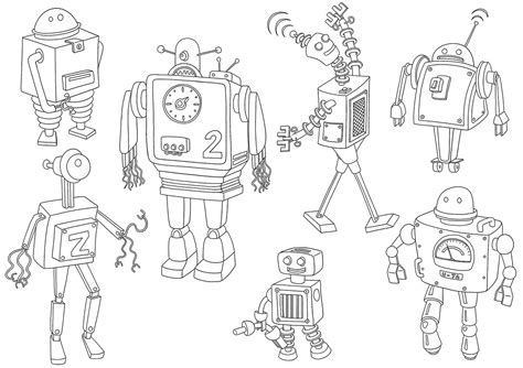 36 Top Sketsa Gambar Robot Untuk Mewarnai Terlengkap Sketsa
