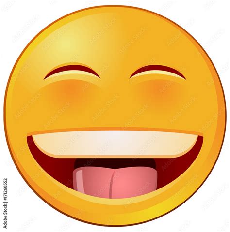 Laughing Emoji Or Emoticon Vector Image Stock Vector Adobe Stock