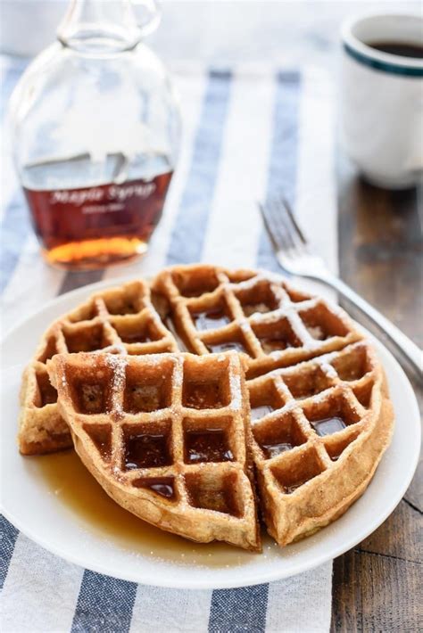 Whole Wheat Waffles Easy Blender Recipe With Applesauce