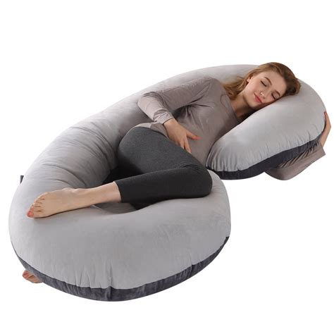 pregnancy pillow 55 inches c shaped maternity pillow with removable cover full body pillow