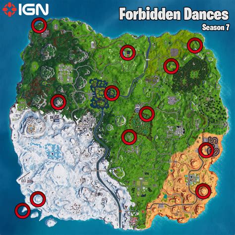 Fortnite Week 1 Challenges Forbidden Locations And Crown Of Rvs Map