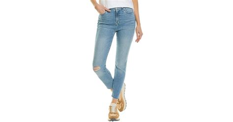 7 For All Mankind Gwenevere Palm High Rise Ankle Jean In Blue Lyst