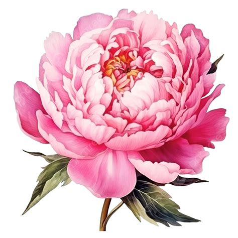 Watercolor Peony Flower Peony Pink Watercolor Png Transparent Image