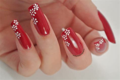 Have you seen jordana nail polish before? Red & White Flowers | Nail Polish in my Eyes