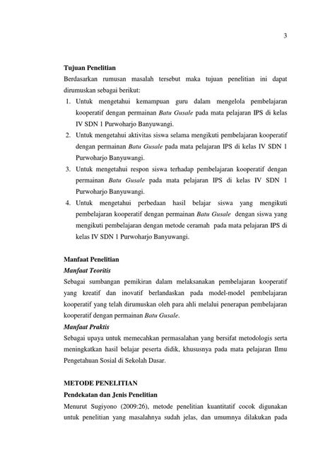 Contoh Tujuan Penelitian Skripsi Ruang Referensi