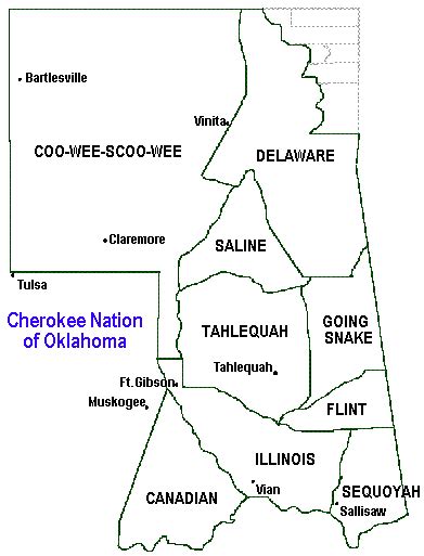 33 Cherokee Nation District Map Maps Database Source