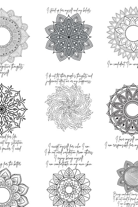 I Am Affirmations 32 Mandalas Coloring Pages Powerful Etsy In 2021