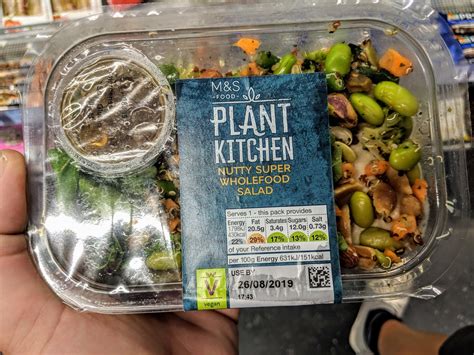 The whole plant diet for beginners is a processed plant diet. M&S Plant Kitchen Nutty Super Wholefood Salad | Vegan Food UK