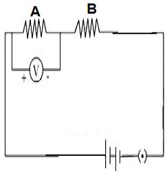 Draw a schematic diagram of this circuit. Draw a circuit diagram for a circuit in which two resistors A and B are connected in