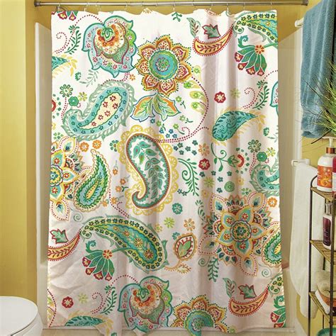 Manual Woodworkers And Weavers Aqua Bloom Paisley Shower