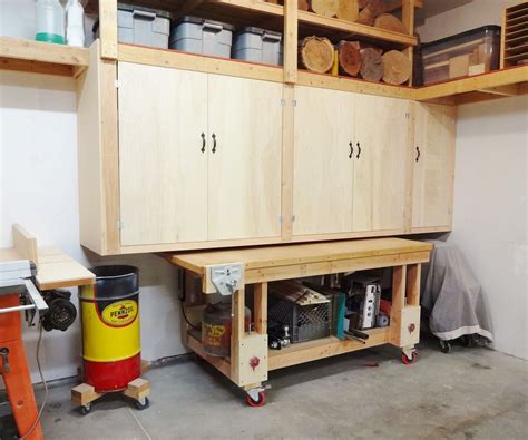 Garage storage cabinet plans can be a great solution in how to make overall garage space becomes neater and cleaner with enjoyable workspace. How to Build Large Workshop Cabinets | Workshop cabinets, Diy garage storage, Garage wall shelving
