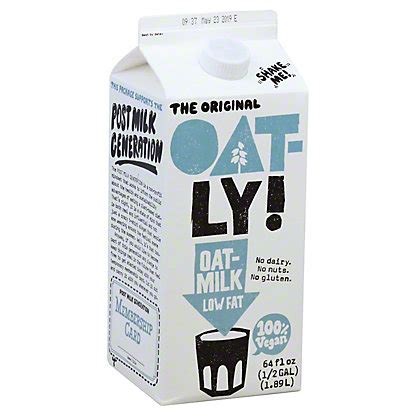 Tasty low fat/low calorie version of the bar room favoritesubmitted by: Oatly Low-Fat Oat Milk, 1/2 gal - Central Market