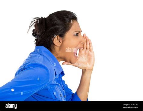 Side Profile Girl Shouting Hi Res Stock Photography And Images Alamy
