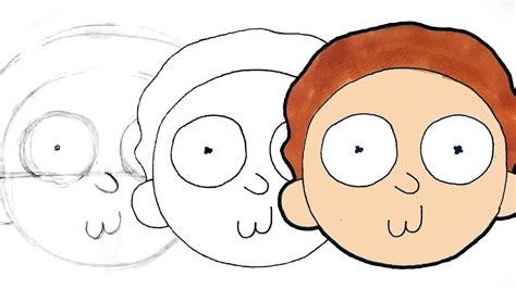 How To Draw Morty From Rick And Morty Step By Step Live Youtube