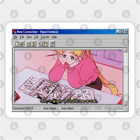 90s Anime Sad Japanese Anime Aesthetic Sailor Moon Sticker Teepublic