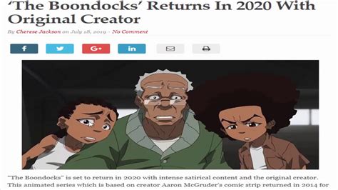 The Boondocks Returns In 2020 With Aaron Mcgruder Coming Back As