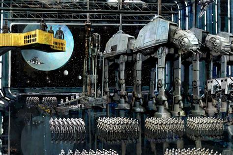 Cliff Cramp Imperial Staging Giclee On Canvas Star Wars Art