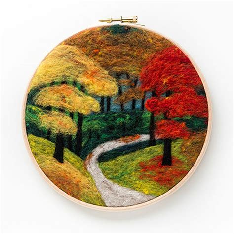 Painting With Wool Needle Felting Kit Fall Foliage