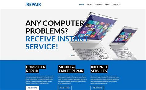 10 Best Computer Repair Wordpress Themes Designed Monsterpost Laptop