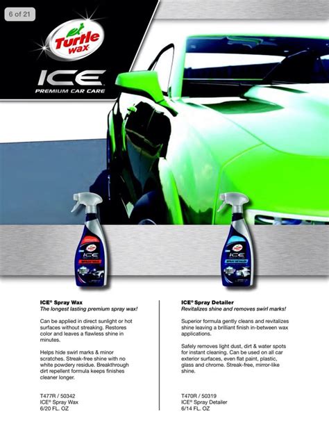 Turtle Wax ICE Spray Wax Car Care Premium Cars